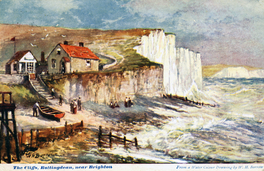 Detail of The Cliffs, Rottingdean, near Brighton by William Henry Borrow