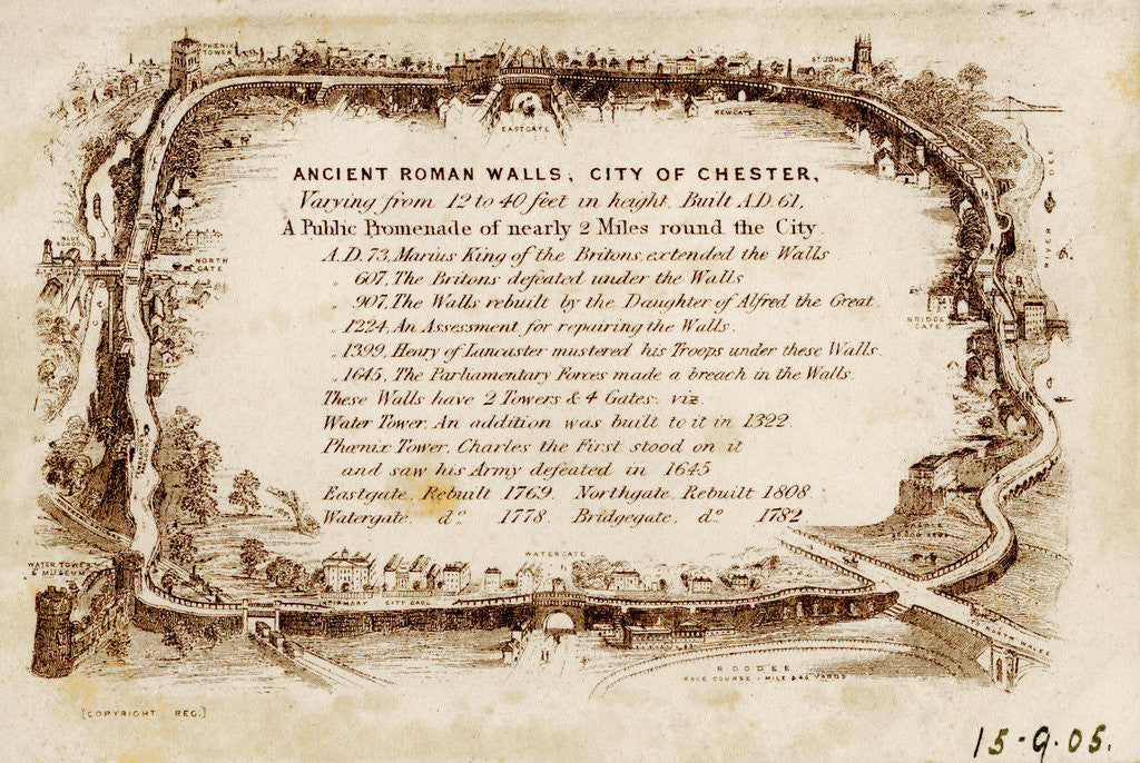 Detail of Ancient Roman walls, city of Chester by Anonymous
