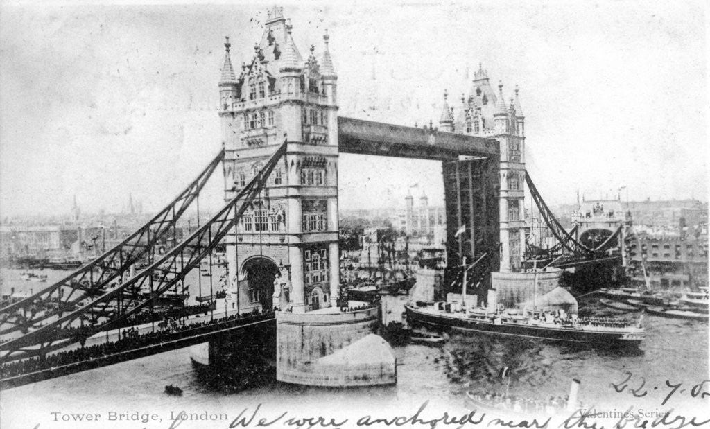 Detail of Tower Bridge, London by Valentine