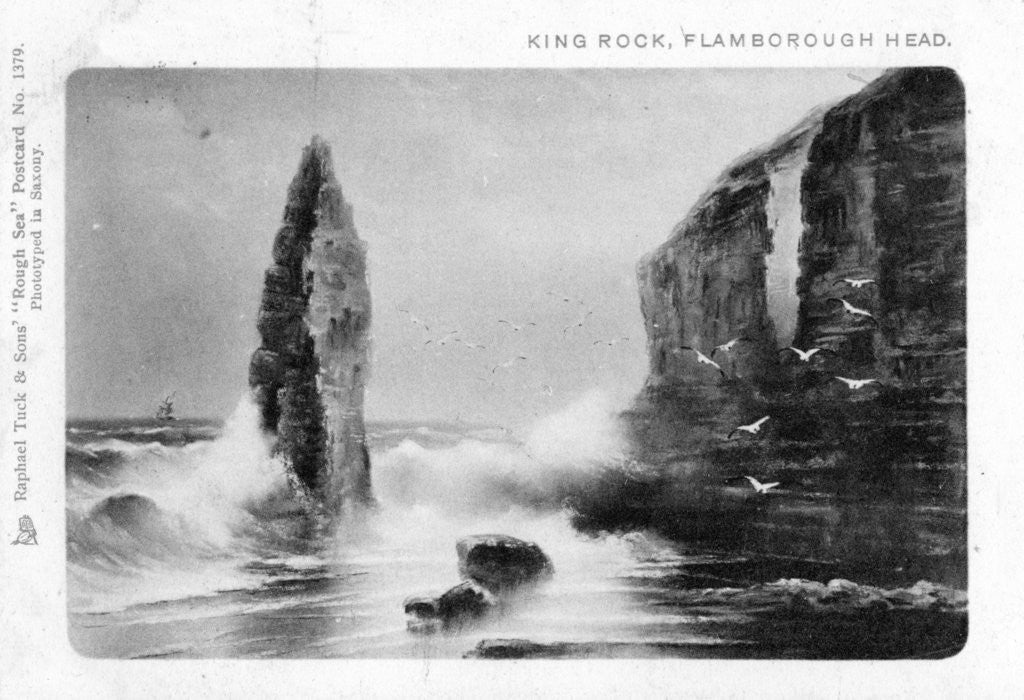 Detail of King Rock, Flamborough Head, East Riding, Yorkshire by Raphael Tuck