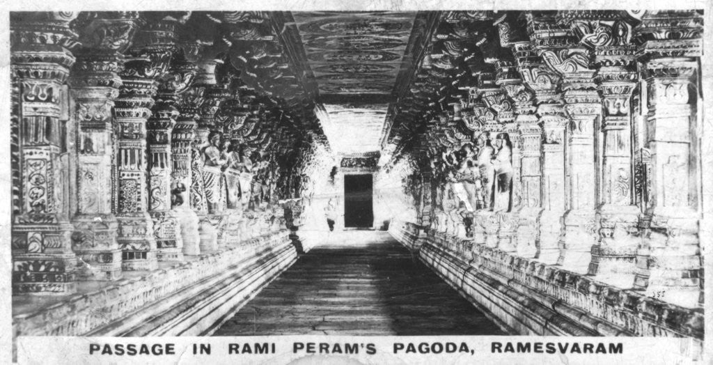 Detail of Passage in Rami Peram's Pagoda, Ramesvaram, Tamil Nadu, India by Anonymous