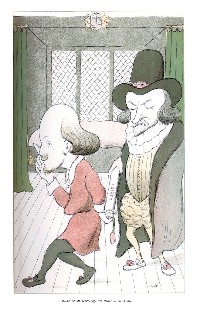 Detail of William Shakespeare, His method of work by Max Beerbohm