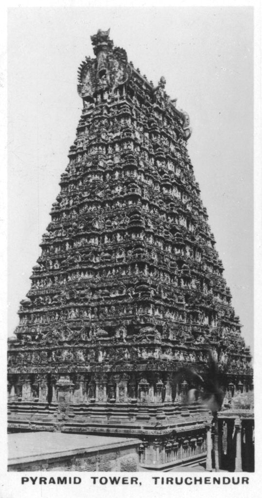 Detail of Pyramid Tower, Tiruchendur, Tamil Nadu, India by Anonymous