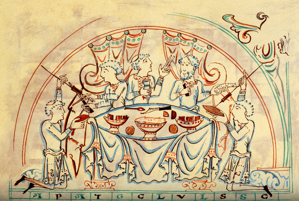 Detail of A banquet by Anonymous