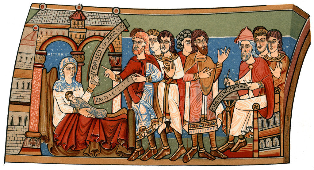 Detail of Naming of St John the Baptist by Anonymous