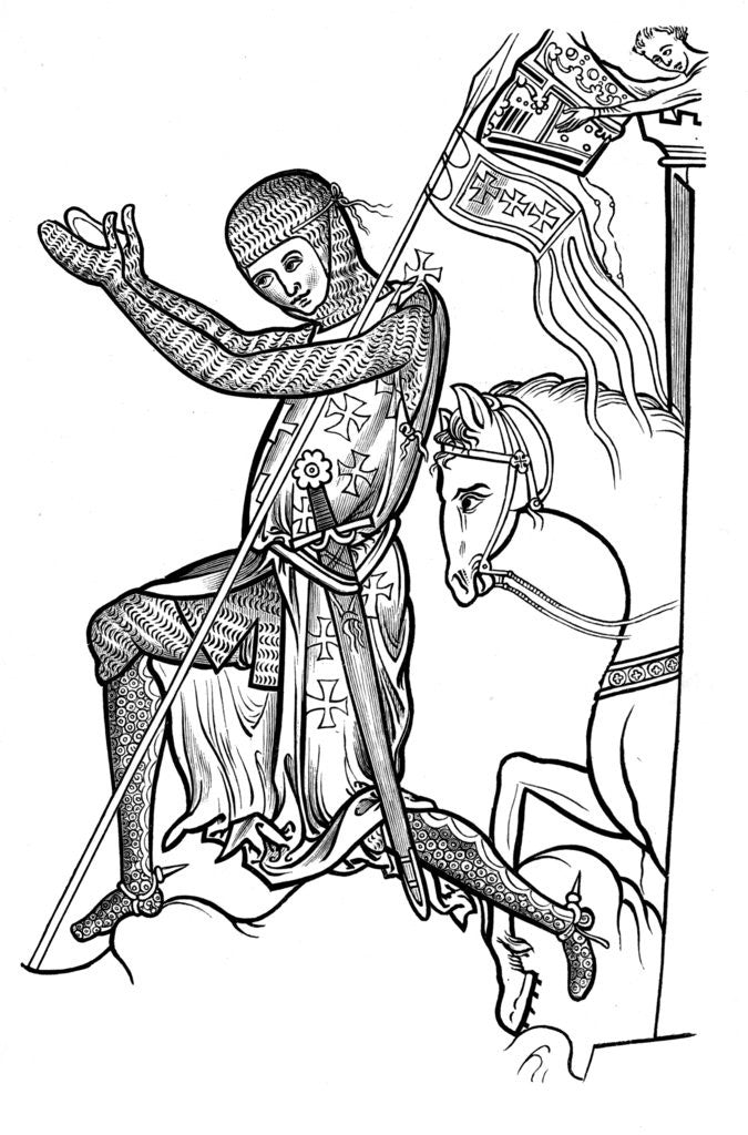 Detail of Knight in armour by Anonymous