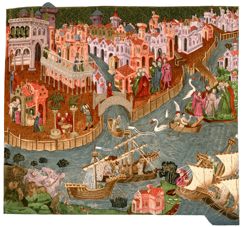 Detail of Venice in 1338 by Anonymous