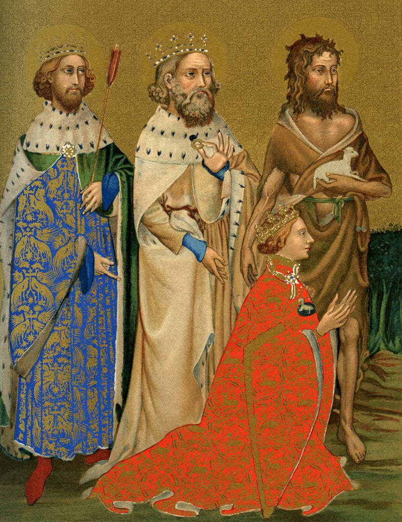 Detail of King Richard II of England and his patron saints by Anonymous