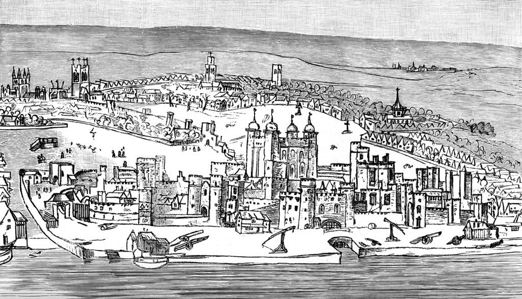 Detail of Tower of London by Anonymous
