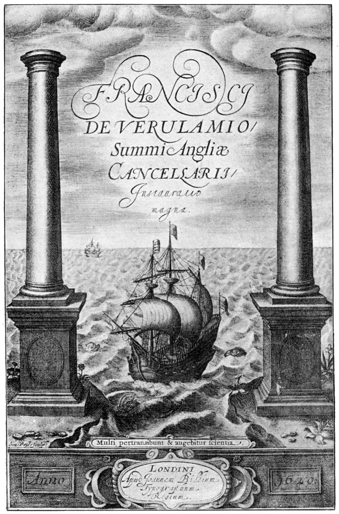 Detail of Title page of Francis Bacon's Instauratio Magna by Anonymous
