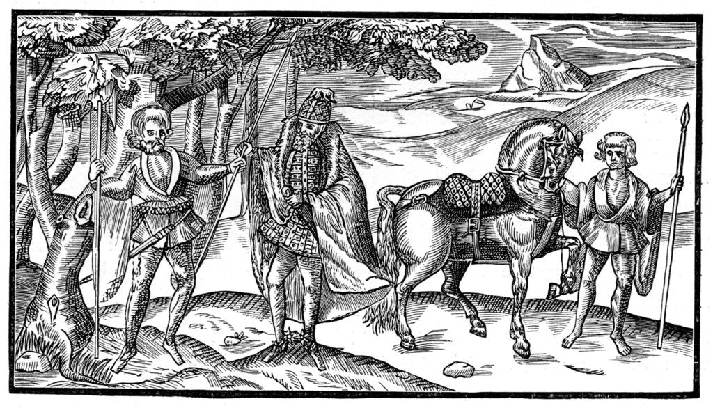 Detail of An Irish chief and his attendants by Anonymous