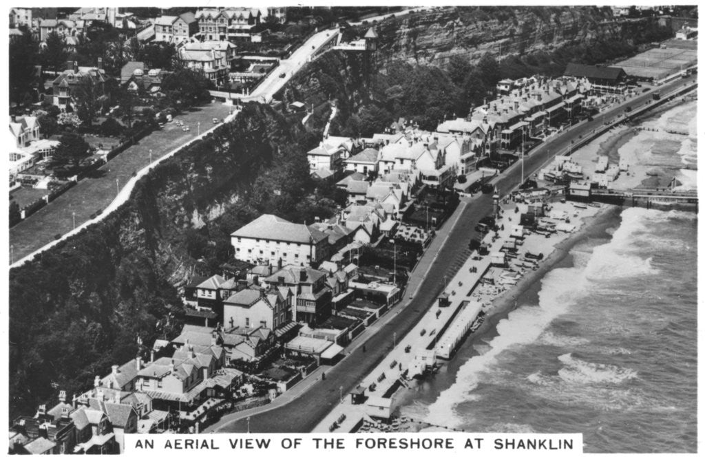Detail of An arial view of the foreshore at Shanklin by Anonymous