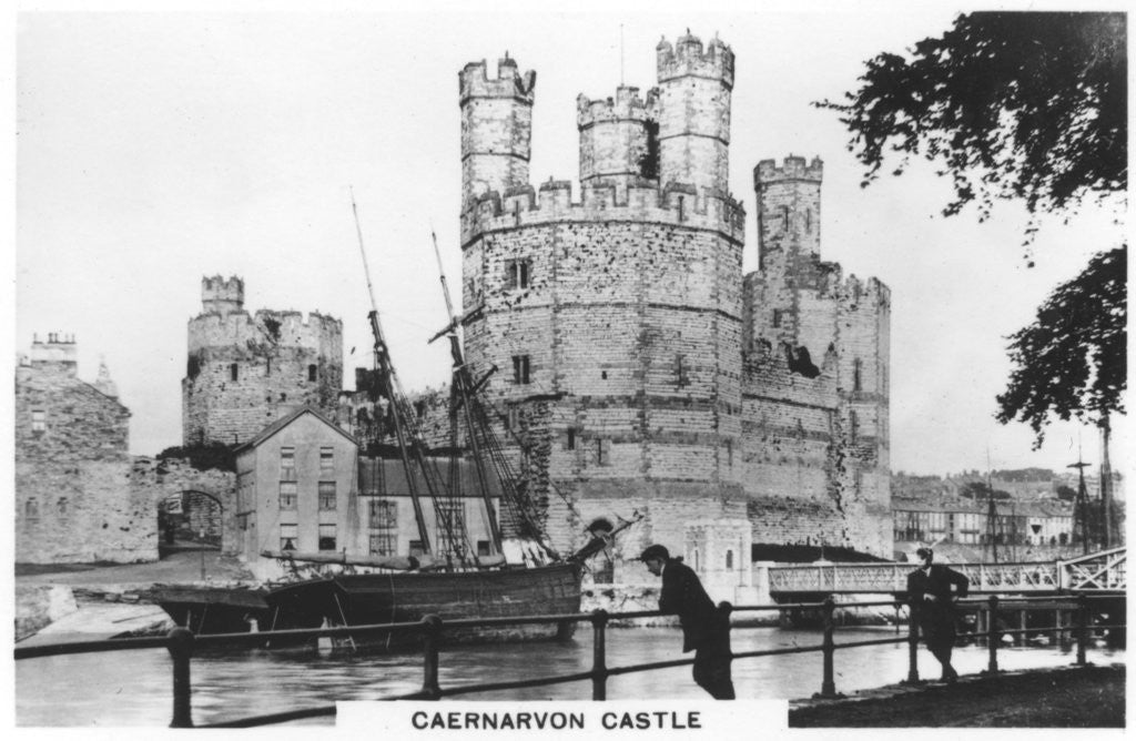 Detail of Caernarvon castle, Caernarfon in North Wales by Anonymous