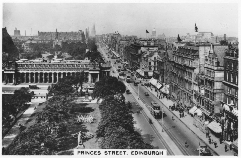 Detail of Princess Street, Edinburgh by Anonymous