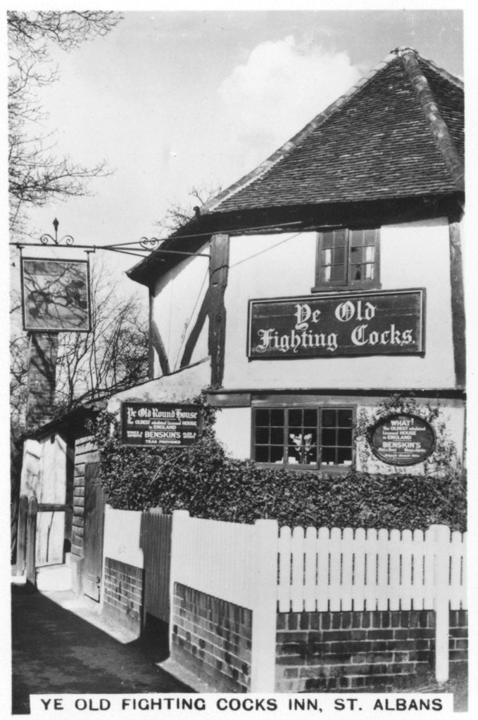 Detail of Ye Old Fighting Cocks Inn, St Albans, Hertfordshire by Anonymous