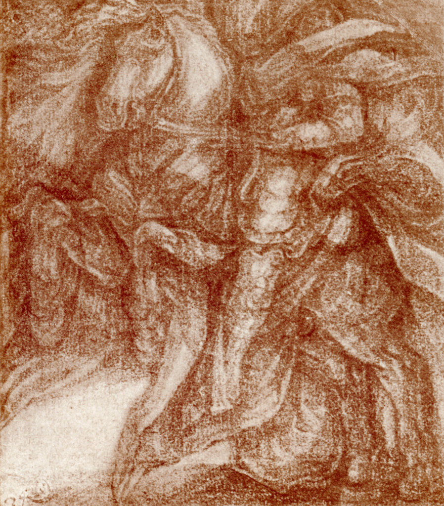 Detail of Study of a Knight by Leonardo Da Vinci