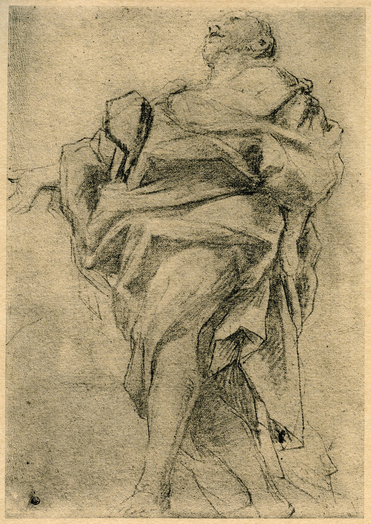 Detail of Study for the figure of an apostle by Correggio