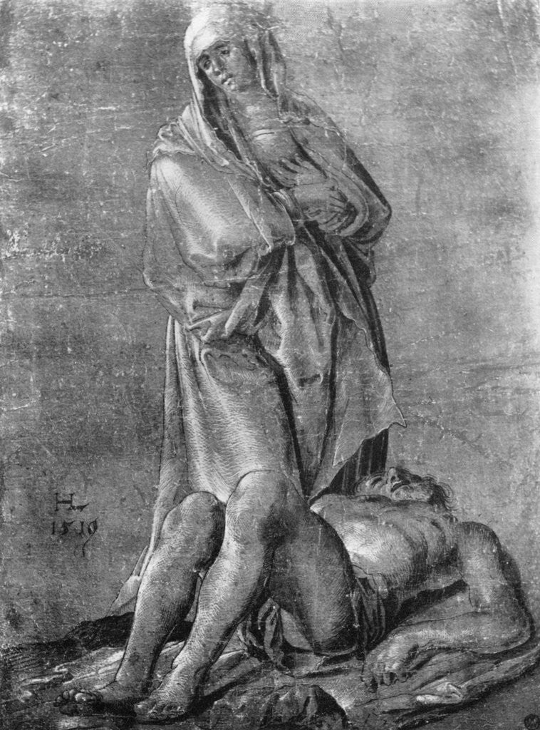 Detail of The Virgin and the Dead Christ by Hans Leu The Younger