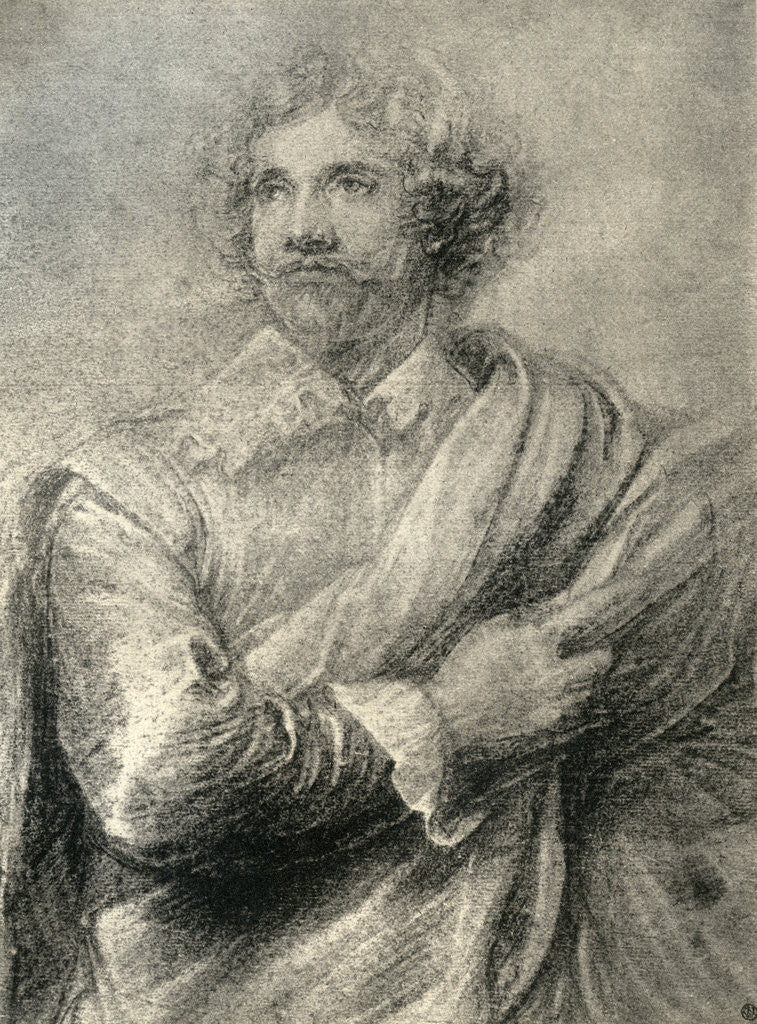 Detail of Study for the painting of the engraver, Peter De Jode the Younger by Anthony van Dyck