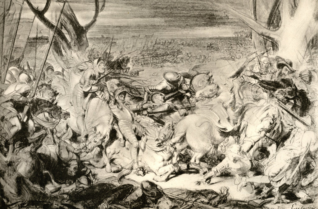 Detail of La Bataille de Dreux by Eugène Delacroix