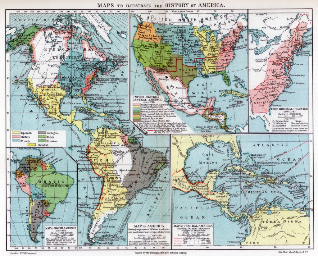 Detail of Maps to illustrate the history of America by Anonymous