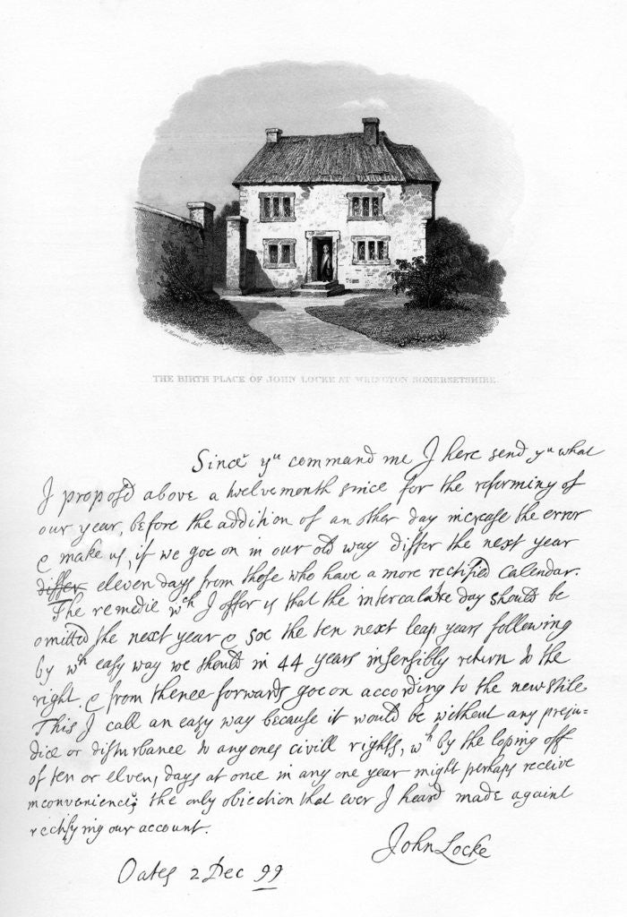 Detail of Part of a letter from John Locke to Sir Hans Sloane by John Locke