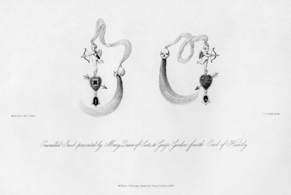 Detail of Enamelled jewel presented by Mary Queen of Scots, to George Gordon by C J Smith