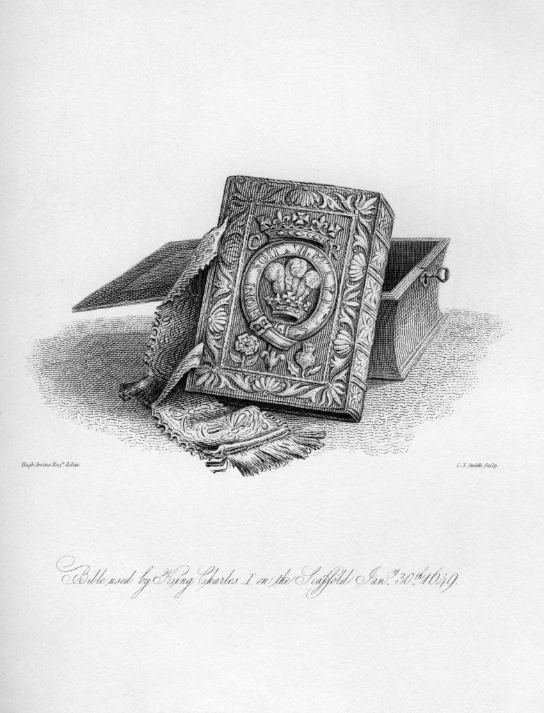 Detail of Bible used by King Charles I on the scaffold by C J Smith