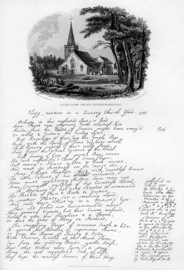 Detail of Stoke Poges Church, Buckinghamshire by C J Smith