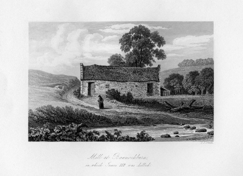 Detail of Mill at Bannockburn, in which James III of Scotland was killed in 1488 by C J Smith