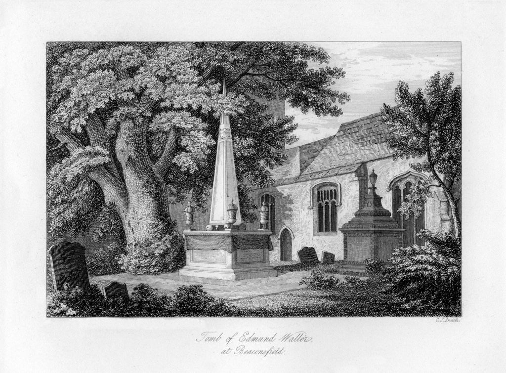 Detail of Tomb of Edmund Waller, Beaconsfield, Buckinghamshire by C J Smith