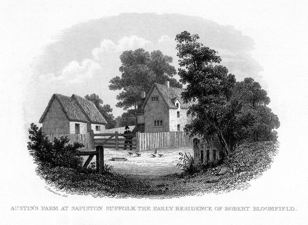 Detail of Austin's Farm at Sapiston, Suffolk, the early residence of Robert Bloomfield by G Harrison