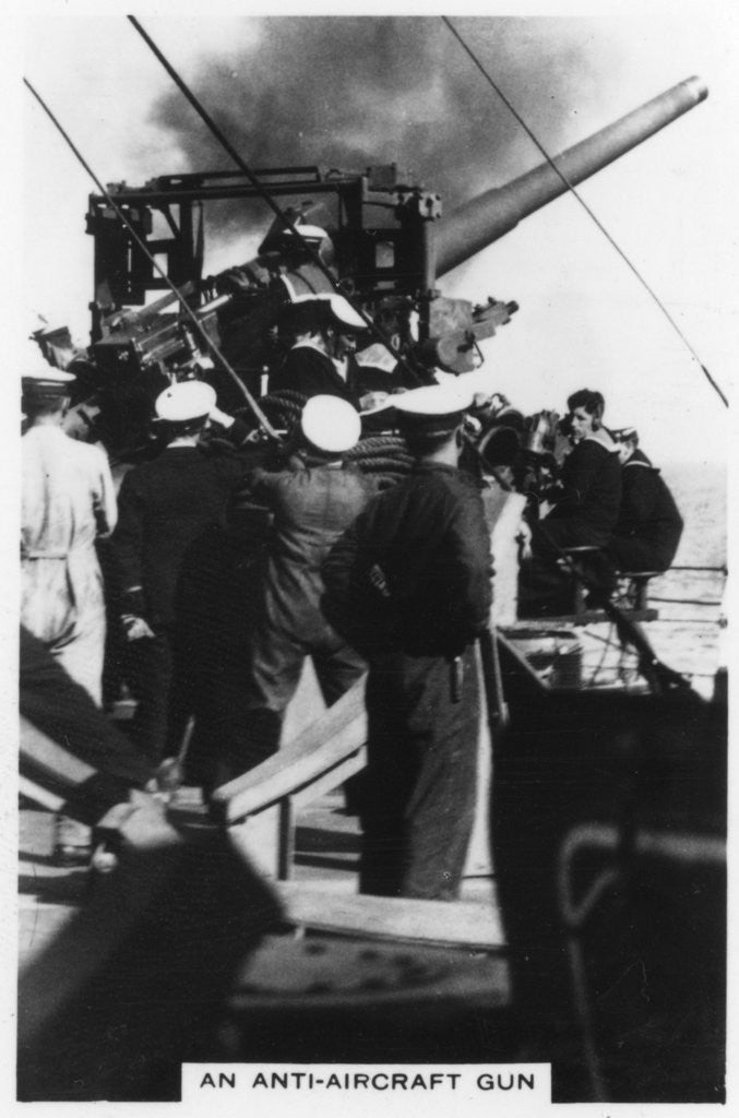 Detail of An anti-aircraft gun on board HMS Nelson by Anonymous