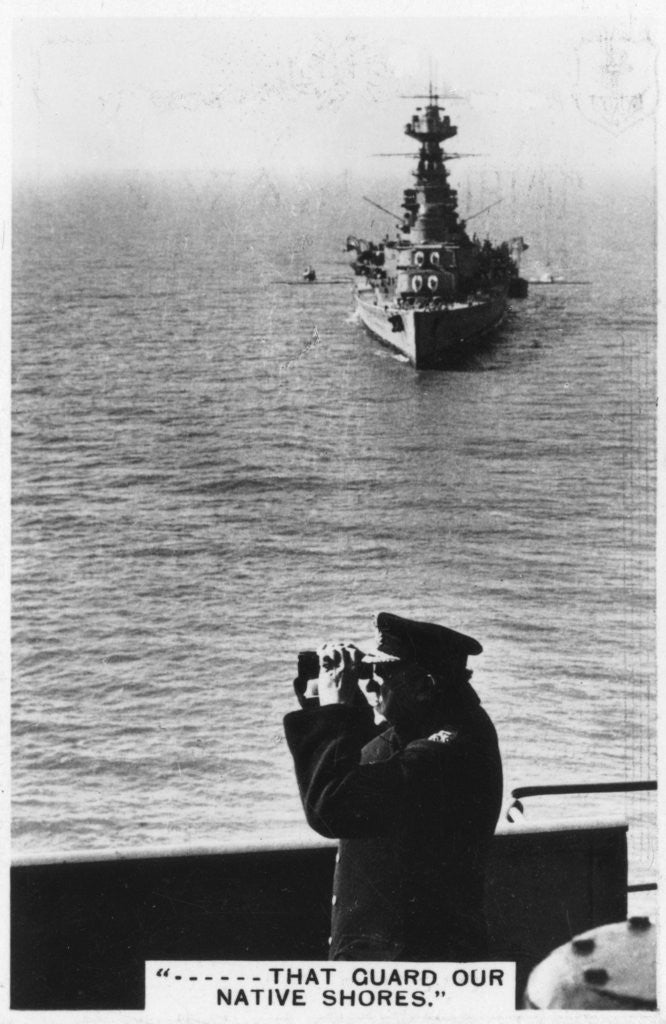 Detail of Battlecruiser HMS Hood during spring exercises by Anonymous