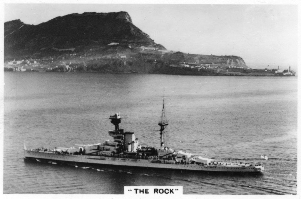 Detail of Battleship HMS Revenge off Gilbralter by Anonymous