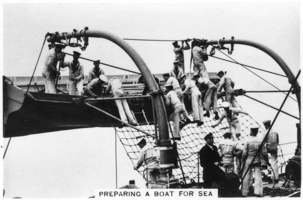 Detail of Preparing a boat for sea by Anonymous