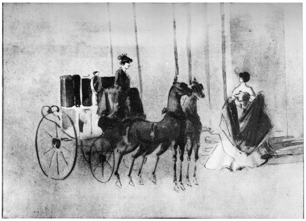 Detail of Arriving at the Ball by Constantin Guys