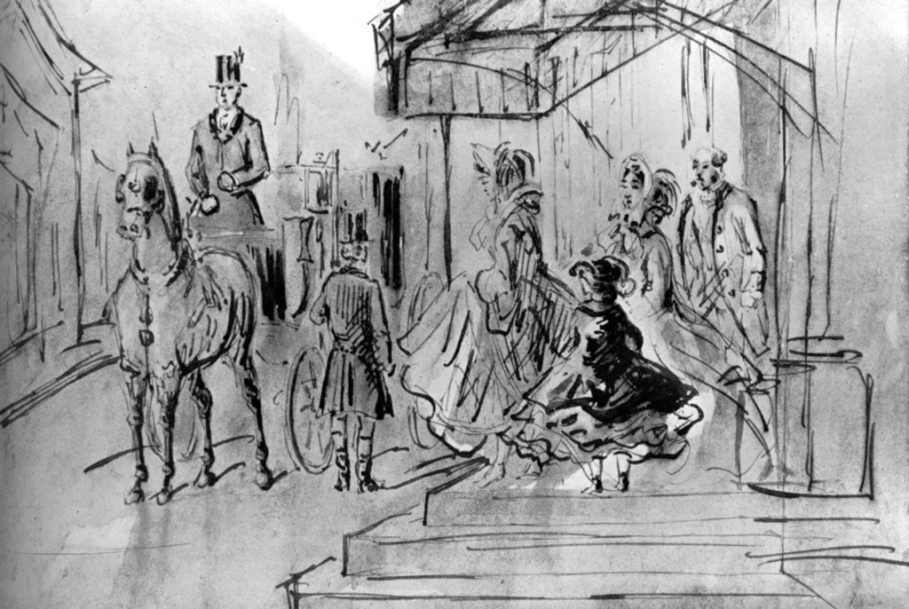 Detail of Setting Out by Constantin Guys