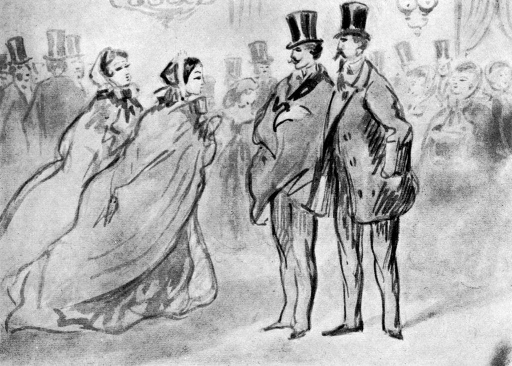 Detail of Assembly by Constantin Guys