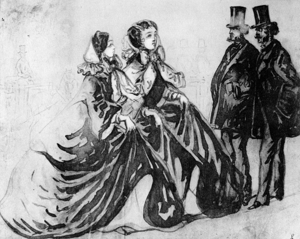 Detail of The Encounter by Constantin Guys