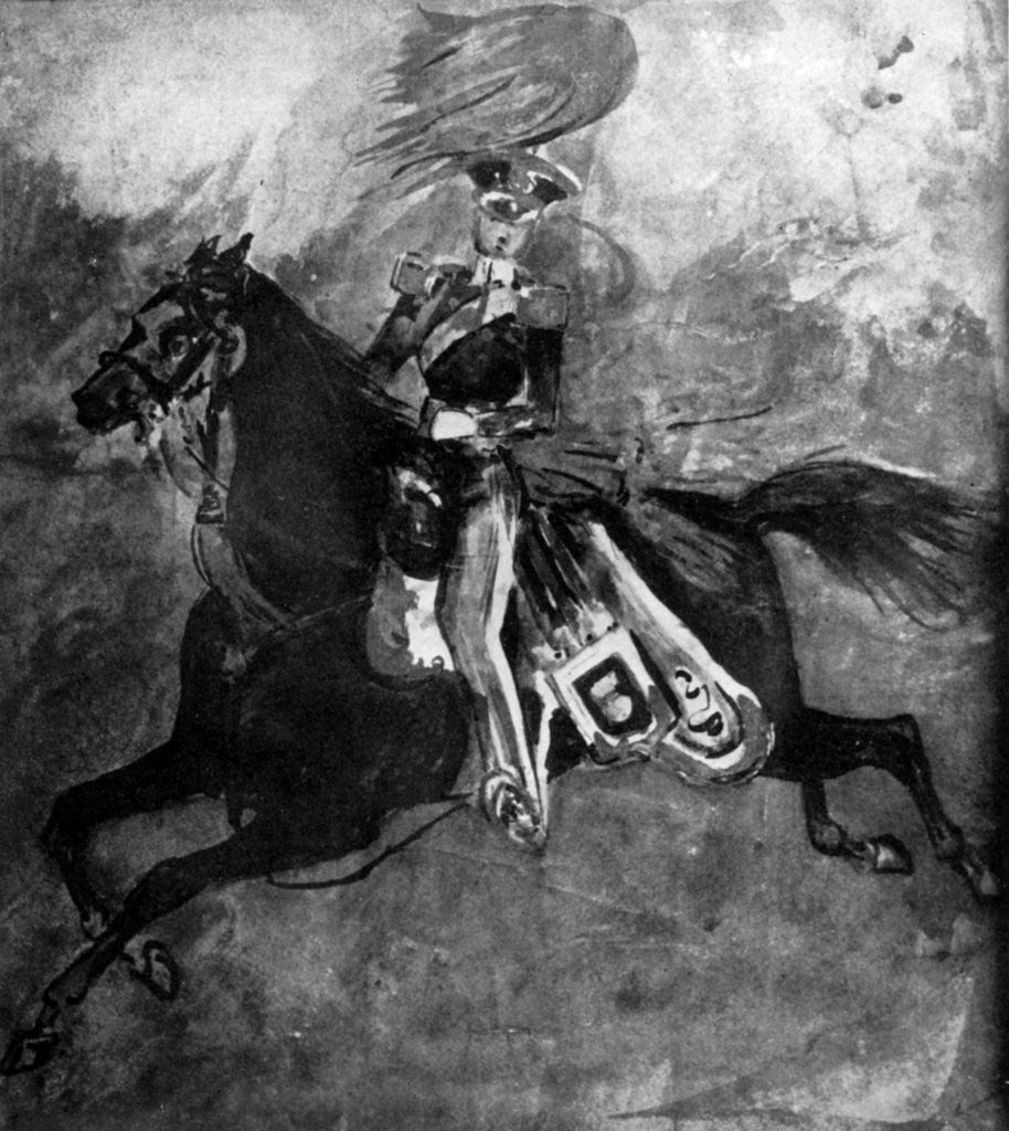 Detail of An English Officer by Constantin Guys