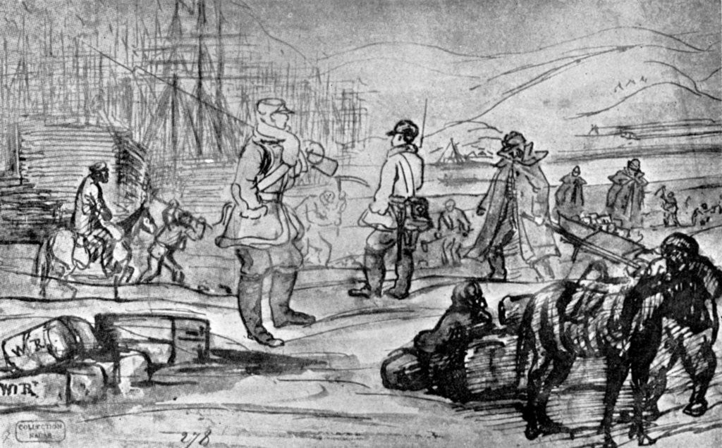 Detail of At Sebastopol by Constantin Guys