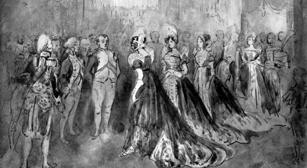 Detail of At the Court of Napoleon by Constantin Guys