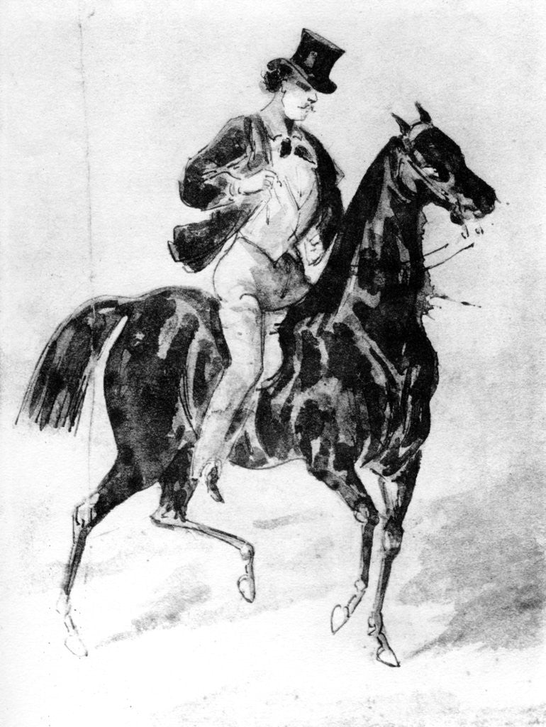 Detail of A Dandy by Constantin Guys