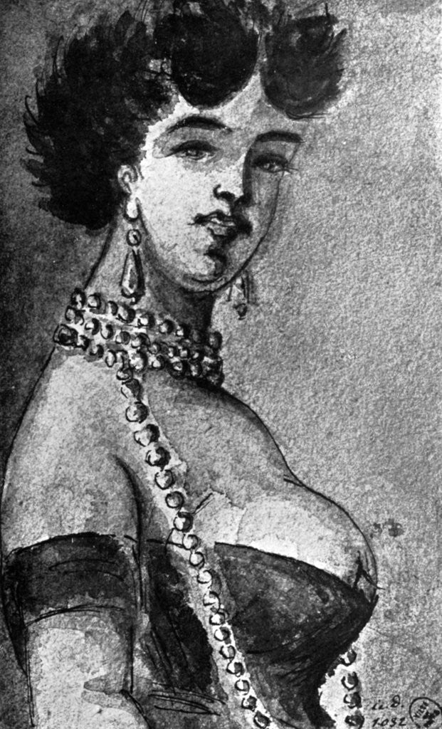 Detail of Woman by Constantin Guys