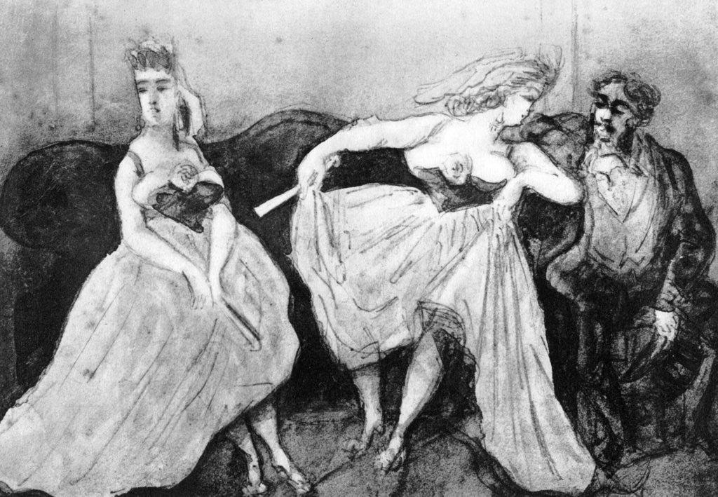 Detail of Conversation by Constantin Guys