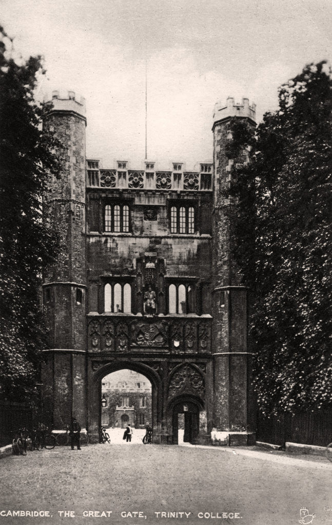 Detail of The Great Gate, Trinity College, Cambridge by Raphael Tuck