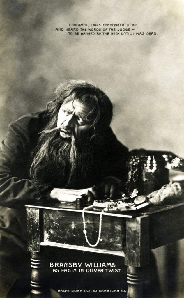 Detail of Bransby Williams (1870-1961), British actor by Ralph Dunn & Co.