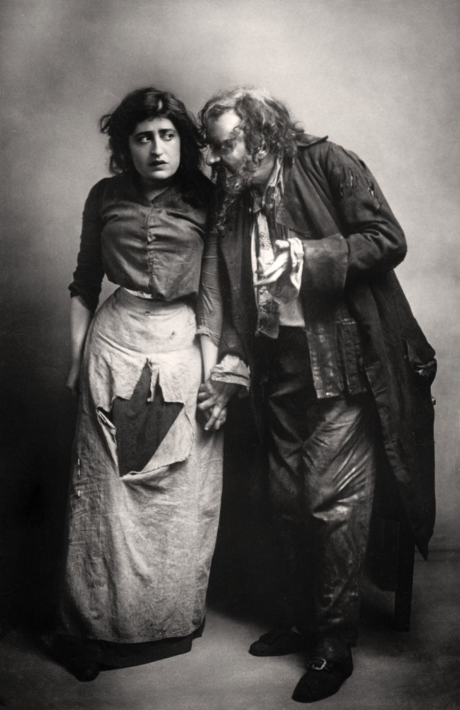 Detail of Constance Collier (1878-1955) and Herbert Beerbohm Tree (1853-1917), English actors by FW Burford