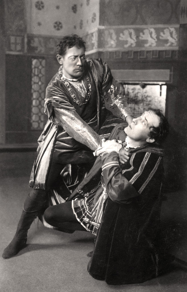 Detail of Lewis Waller (1860-1915) and Harry Brodribb Irving (1870-1919), English actors by Foulsham and Banfield